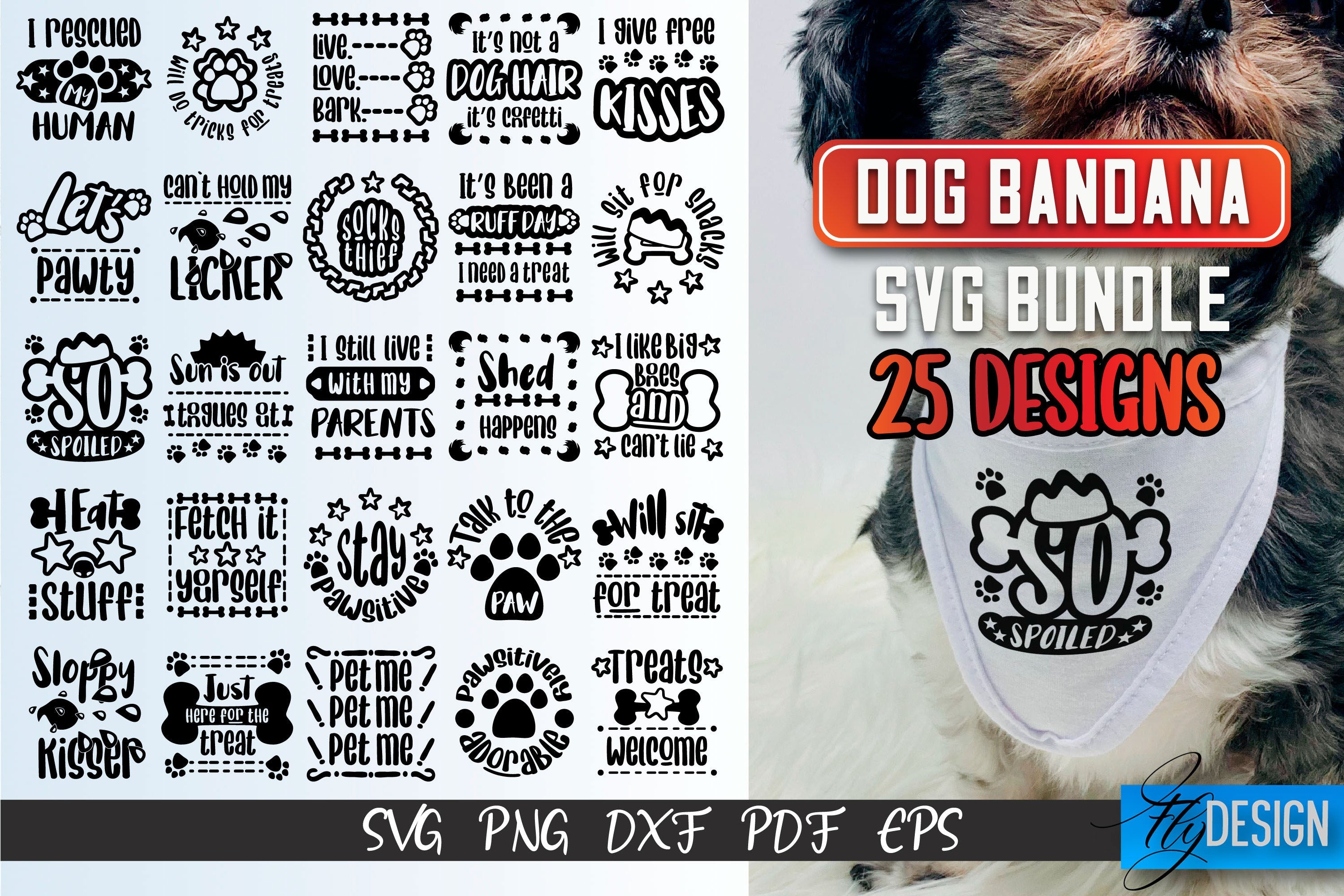Sock Thief Funny Dog Bandana Shirt Quote SVG Cut File