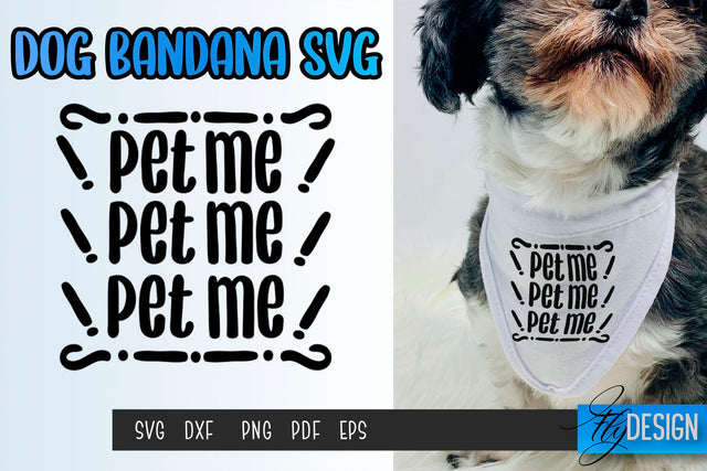 Dog Bandana SVG | Dogs SVG | Pet Lovers | Paws SVG Fly Design 