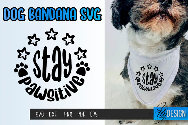 Dog Bandana SVG | Dogs SVG | Pet Lovers | Paws SVG Fly Design 