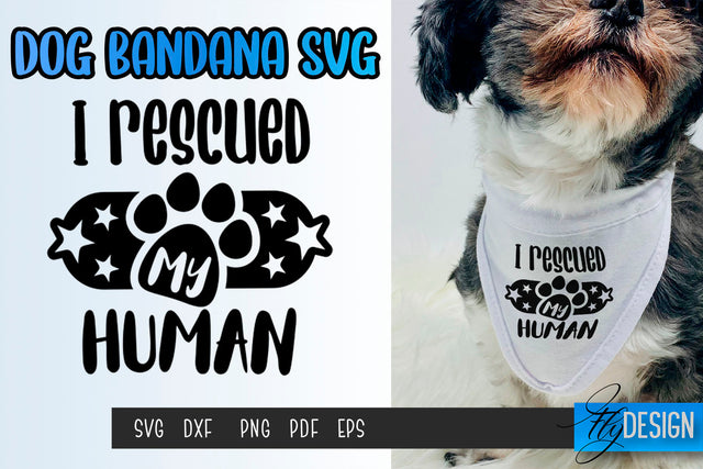 Dog Bandana SVG | Dogs SVG | Pet Lovers | Paws SVG Fly Design 