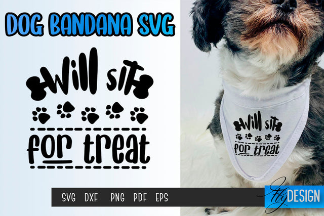 Dog Bandana SVG | Dogs SVG | Pet Lovers | Paws SVG Fly Design 