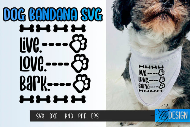 Dog Bandana SVG | Dogs SVG | Pet Lovers | Paws SVG Fly Design 