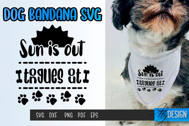 Dog Bandana SVG | Dogs SVG | Pet Lovers | Paws SVG Fly Design 
