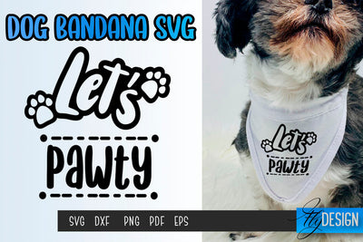 Dog Bandana SVG | Dogs SVG | Pet Lovers | Paws SVG Fly Design 