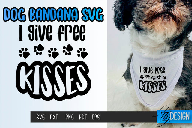 Dog Bandana SVG | Dogs SVG | Pet Lovers | Paws SVG Fly Design 