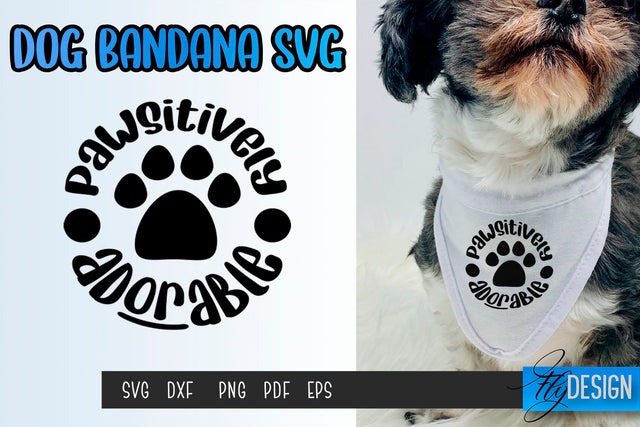 Dog Bandana SVG | Dogs SVG | Pet Lovers | Paws SVG Fly Design 