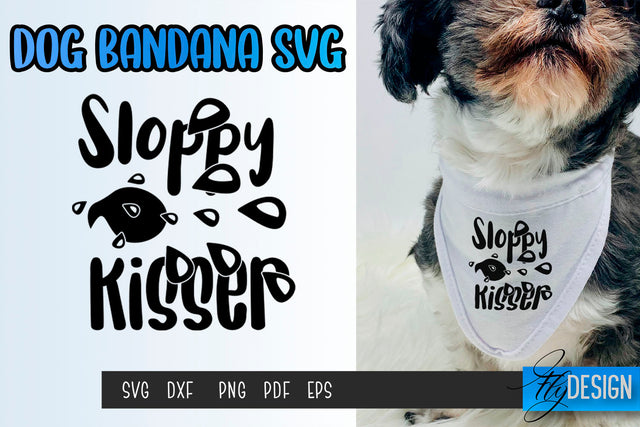 Dog Bandana SVG | Dogs SVG | Pet Lovers | Paws SVG Fly Design 