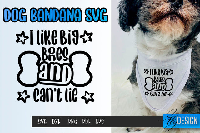 Dog Bandana SVG | Dogs SVG | Pet Lovers | Paws SVG Fly Design 