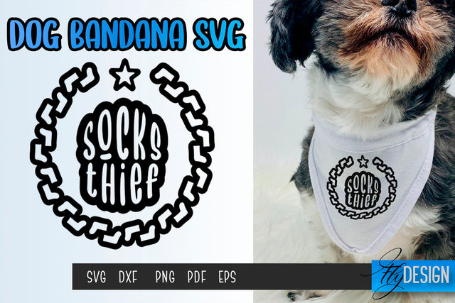 Dog Bandana SVG | Dogs SVG | Pet Lovers | Paws SVG Fly Design 