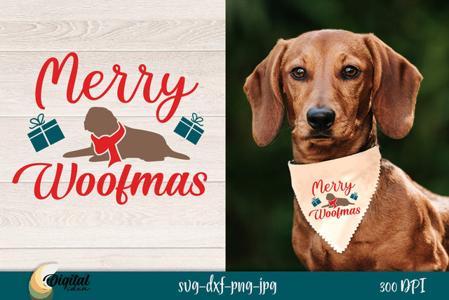 Dog Bandanas SVG. Dog Ornaments SVG. Merry Woolmas SVG. SVG Evgenyia Guschina 