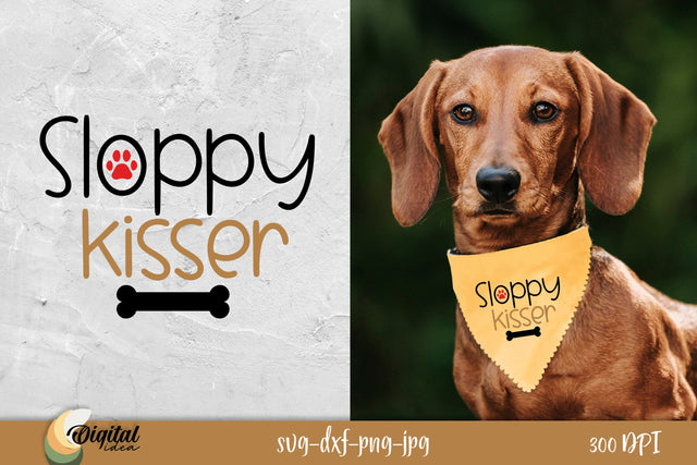 Dog Bandanas SVG. Dog Ornaments SVG. Sloppy Kisser SVG. SVG Evgenyia Guschina 