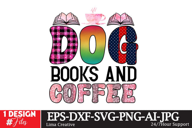 Dog Books & Coffee Sublimation PNG Sublimation Insomnia Std 