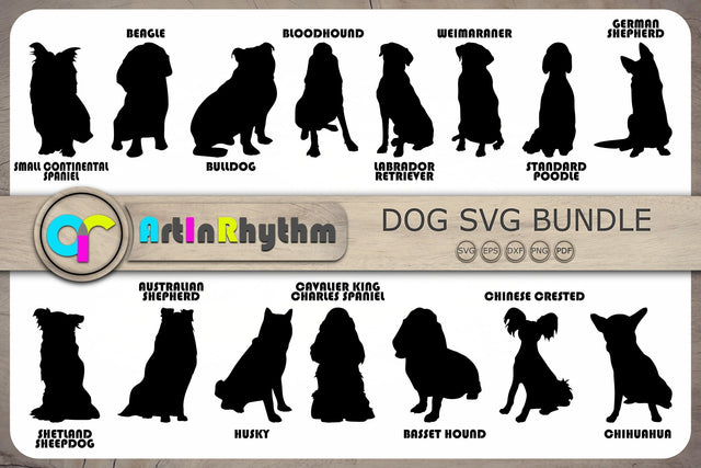 Dog Breeds Silhouette SVG, Dog Breeds Svg, Dogs Svg, Dog Cliparts, Dog Svg Bundle, Silhouette Dog Svg SVG Artinrhythm shop 