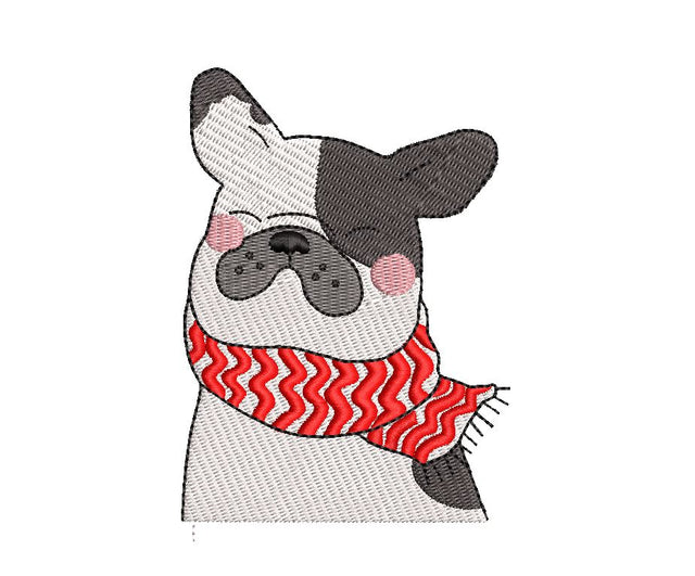 Dog (Bulldog) Machine Embroidery Design Embroidery/Applique DESIGNS Canada Embroidery 