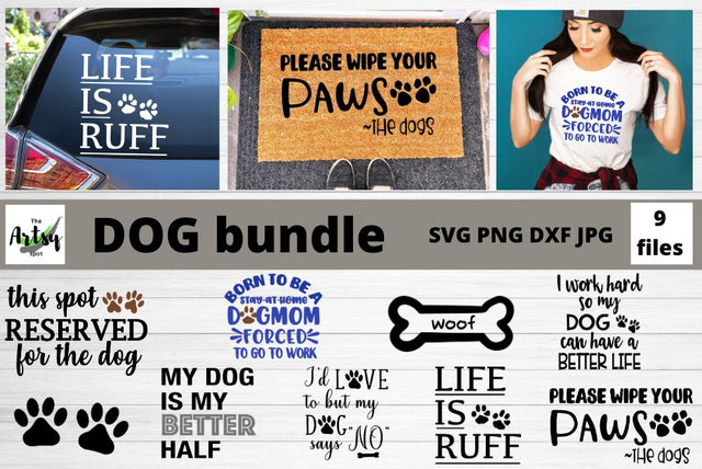 Dog Bundle, Dogs svg bundle, dog quotes, dog sayings SVG The Artsy Spot 