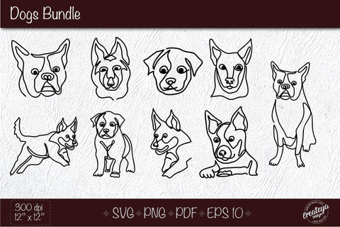 Dog head - SVG/JPG/PNG Hand Drawing