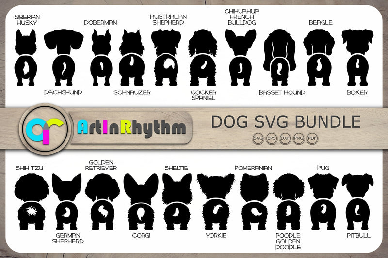 Dog Butt Svg Bundle, Dog Svg, Dog Svg Bundle, Pet Svg SVG Artinrhythm shop 