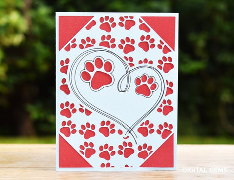 Dog card bundle. Works with the Cricut Joy! SVG Digital Gems 