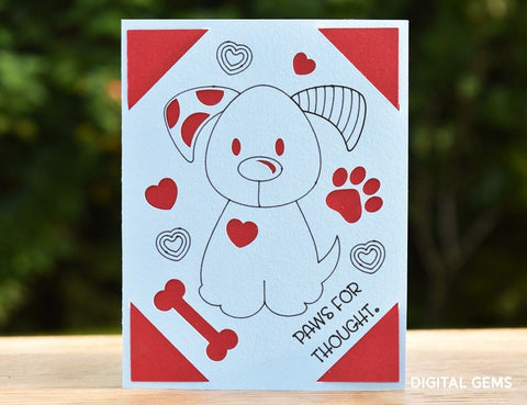 Dog card bundle. Works with the Cricut Joy! SVG Digital Gems 