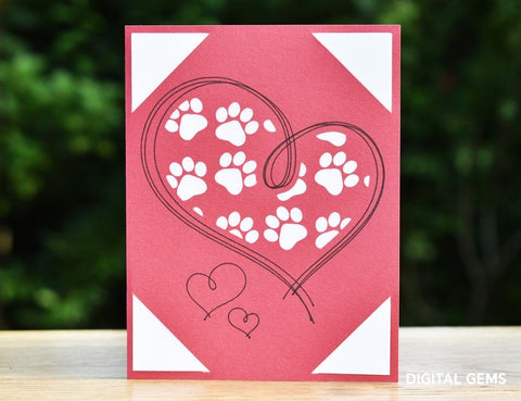 Dog card bundle. Works with the Cricut Joy! SVG Digital Gems 