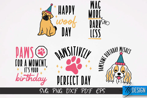 Dog Celebrations SVG Design | Dog SVG Quotes | Dog Celebration SVG Quotes v.1 SVG Fly Design 