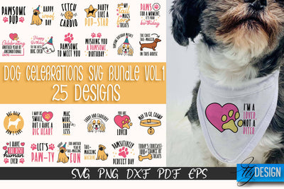 Dog Celebrations SVG Design | Dog SVG Quotes | Dog Celebration SVG Quotes v.1 SVG Fly Design 