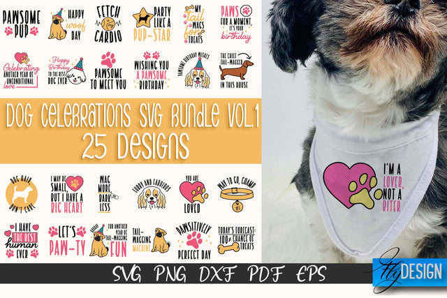 Dog Celebrations SVG Design | Dog SVG Quotes | Dog Celebration SVG Quotes v.1 SVG Fly Design 