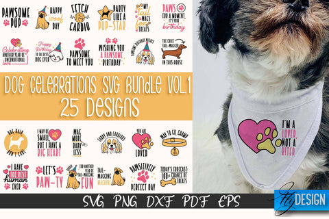 Dog Celebrations SVG Design | Dog SVG Quotes | Dog Celebration SVG Quotes v.1 SVG Fly Design 