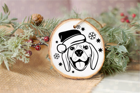 Dog Christmas Ornament Bundle 6 SVG Xmas Round Ornament SVG OrangeBrushStudio 