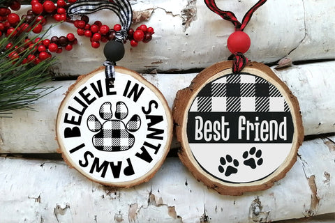 Dog Christmas Ornament Bundle 6 SVG Xmas Round Ornament SVG OrangeBrushStudio 