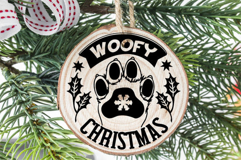 Dog Christmas Ornament Bundle 6 SVG Xmas Round Ornament SVG OrangeBrushStudio 