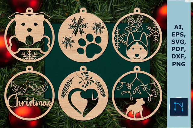Dog Christmas ornament bundle SVG SVG MD JOYNAL ABDIN 
