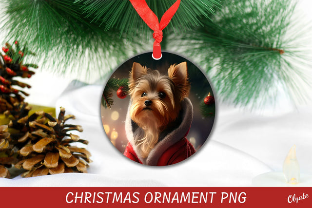Dog Christmas Ornament PNG. 3D Dog Sublimation Sublimation Olga Terlyanskaya 
