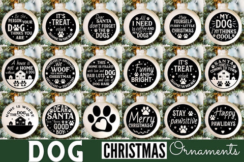 Dog Christmas Ornament SVG Bundle SVG DESIGNISTIC 