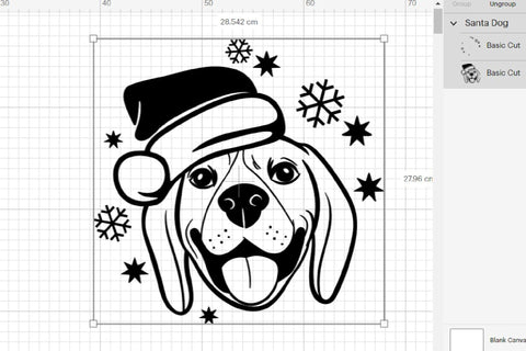 Dog Christmas Ornament SVG Dog Face Round Ornament SVG OrangeBrushStudio 