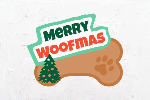 Dog Christmas Paper Cut. Dog Christmas SVG. Merry Woofmas SVG Olga Terlyanskaya 