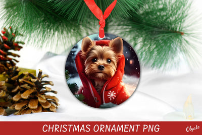 Dog Christmas Sign PNG. Christmas Ornament Sublimation Olga Terlyanskaya 
