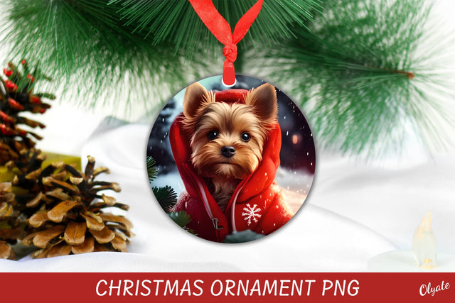 Dog Christmas Sign PNG. Christmas Ornament Sublimation Olga Terlyanskaya 
