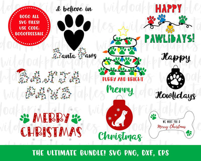 dog christmas svg bundle, christmas dogs svg bundle, funny dog svgs, christmas svgs, I love my dogs svg, dog lover svg, christmas tree svg, SVG WildOakSVG 