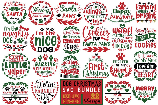Dog Christmas Svg Bundle SVG Angelina750 