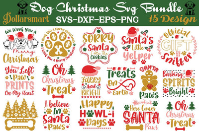 Dog Christmas svg bundle SVG Angelina750 