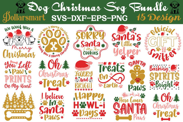 Dog Christmas svg bundle SVG Angelina750 