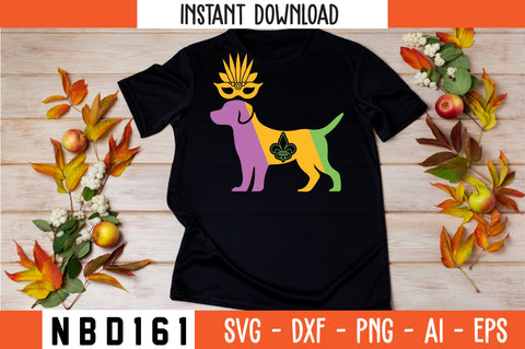 DOG DAD MOM LOVER FUNNY MARDI GRAS Svg Design SVG Nbd161 