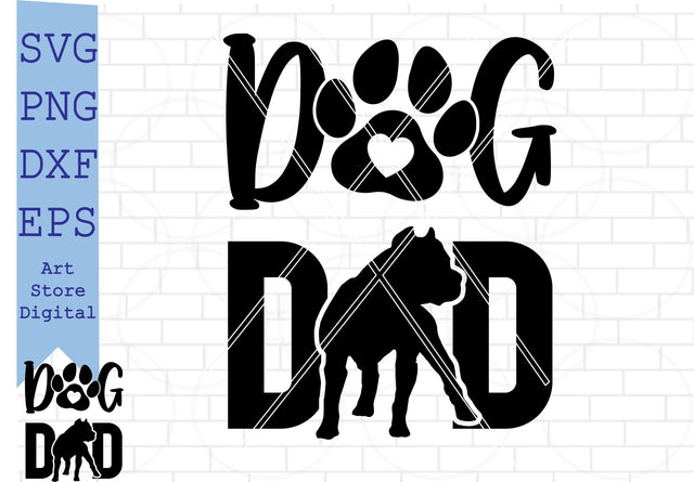 Dog Dad Pitbull Svg, American Pitbull Svg, Dog Dad Svg SVG Artstoredigital 