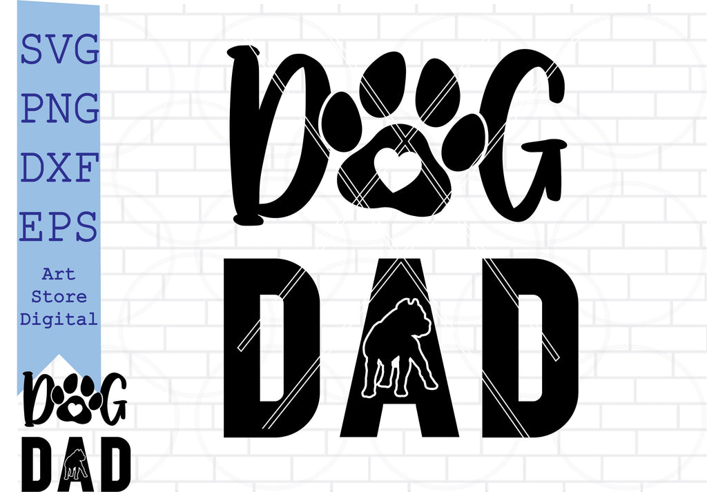 Dog Dad Pitbull Svg, American Pitbull Svg - So Fontsy