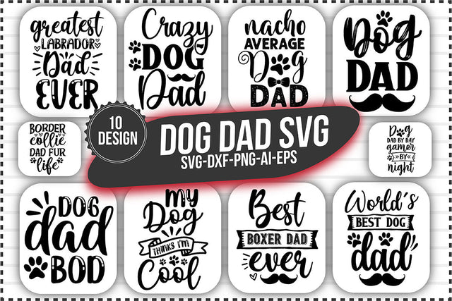 Dog Dad Svg Design Bundle SVG shah alam 