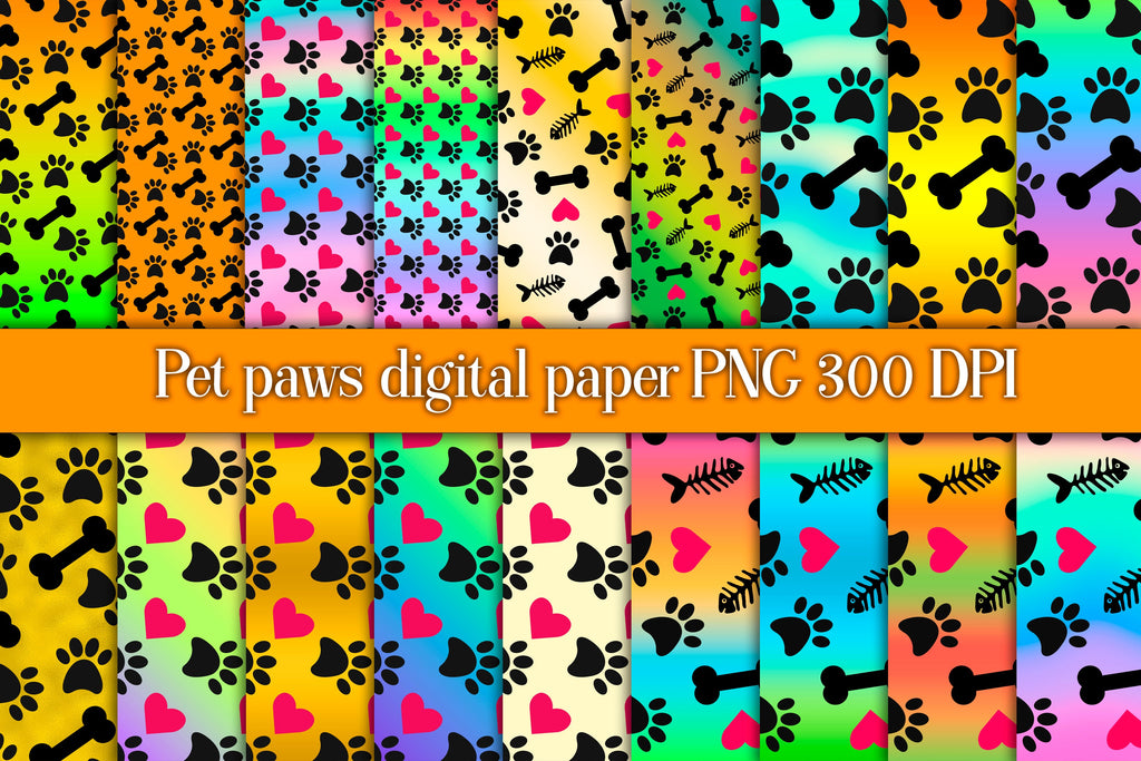 Dog digital paper | Animal digital paper - So Fontsy