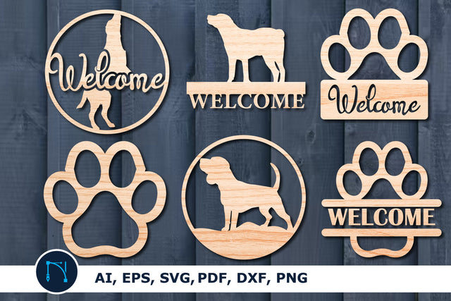 dog door welcome sign laser cut bundle SVG, 3d craft dog welcome sign, paper cut SVG MD JOYNAL ABDIN 