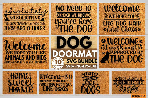 Dog Doormat SVG Bundle, Doormat SVG Bundle, Dog SVG Bundle SVG DESIGNISTIC 