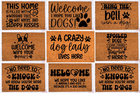 Dog Doormat SVG Bundle SVG DESIGNISTIC 